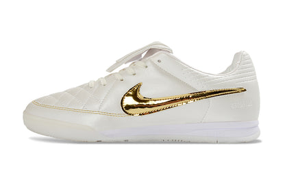 Nike x Ronaldinho Tiempo Legend SE 'Touch of Gold' IC Indoor Soccer Shoes (Summit White/Metallic Gold) IF4389-100