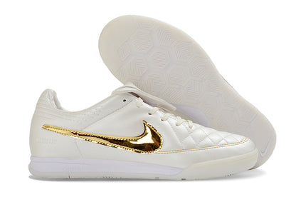 Nike x Ronaldinho Tiempo Legend SE 'Touch of Gold' IC Indoor Soccer Shoes (Summit White/Metallic Gold) IF4389-100