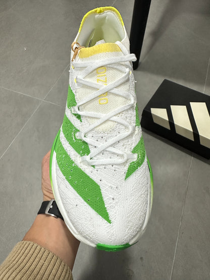 Adidas Adizero Prime X3 Strung Shoes White|Green|Yellow