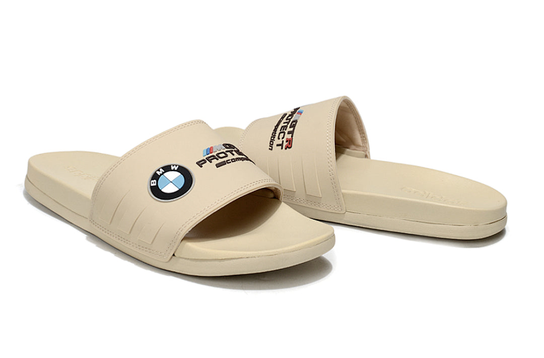 Adidas x BMW M GT3 Adilette Slides Beige Custom-Edition