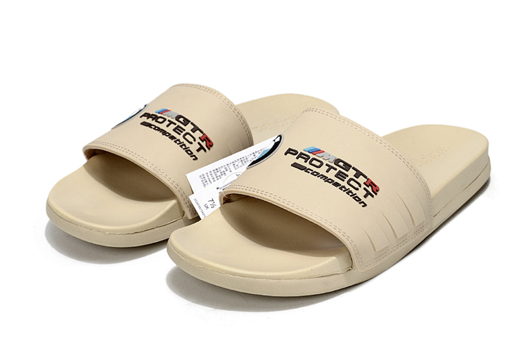 Adidas x BMW M GT3 Adilette Slides Beige Custom-Edition