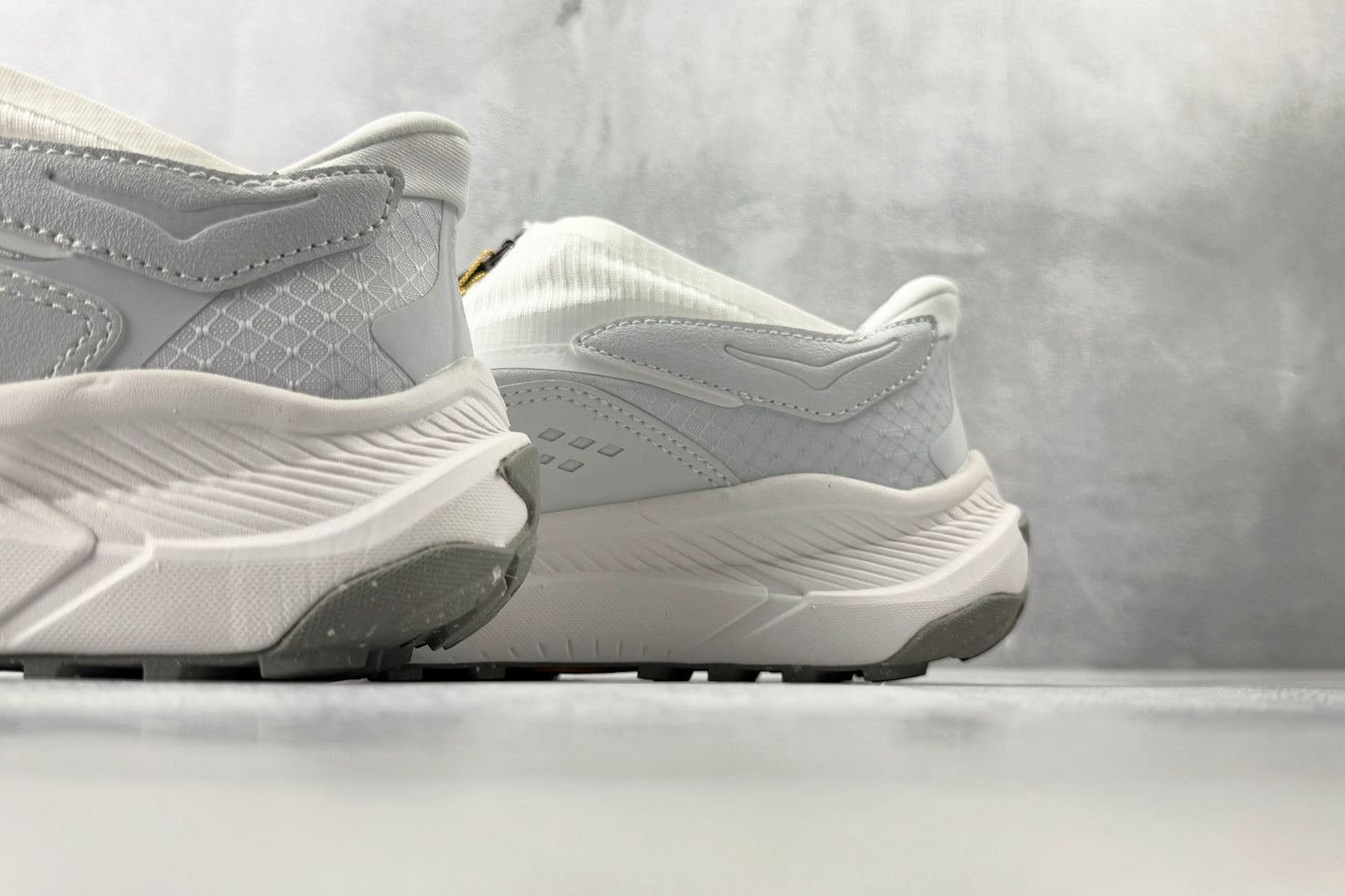 HOKA ONE ONE Project Transport "White / Cosmic Grey" Slip-On Sneakers