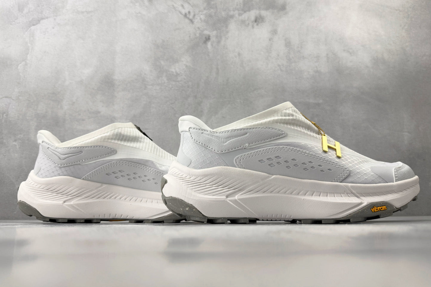 HOKA ONE ONE Project Transport "White / Cosmic Grey" Slip-On Sneakers
