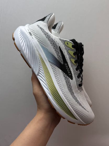 Brooks Men's Ghost 17 Neutral Road Running Shoes (White/Black/Tea)