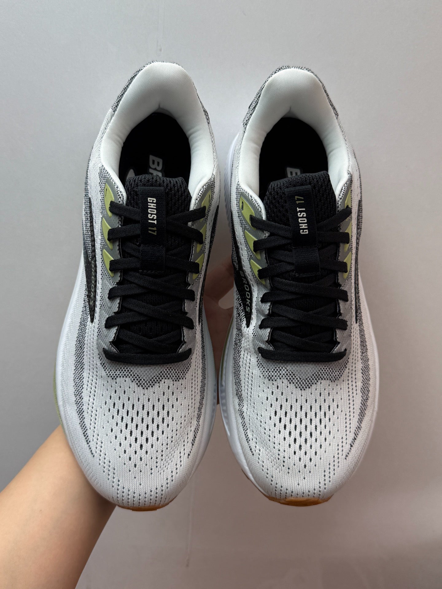 Brooks Men's Ghost 17 Neutral Road Running Shoes (White/Black/Tea)