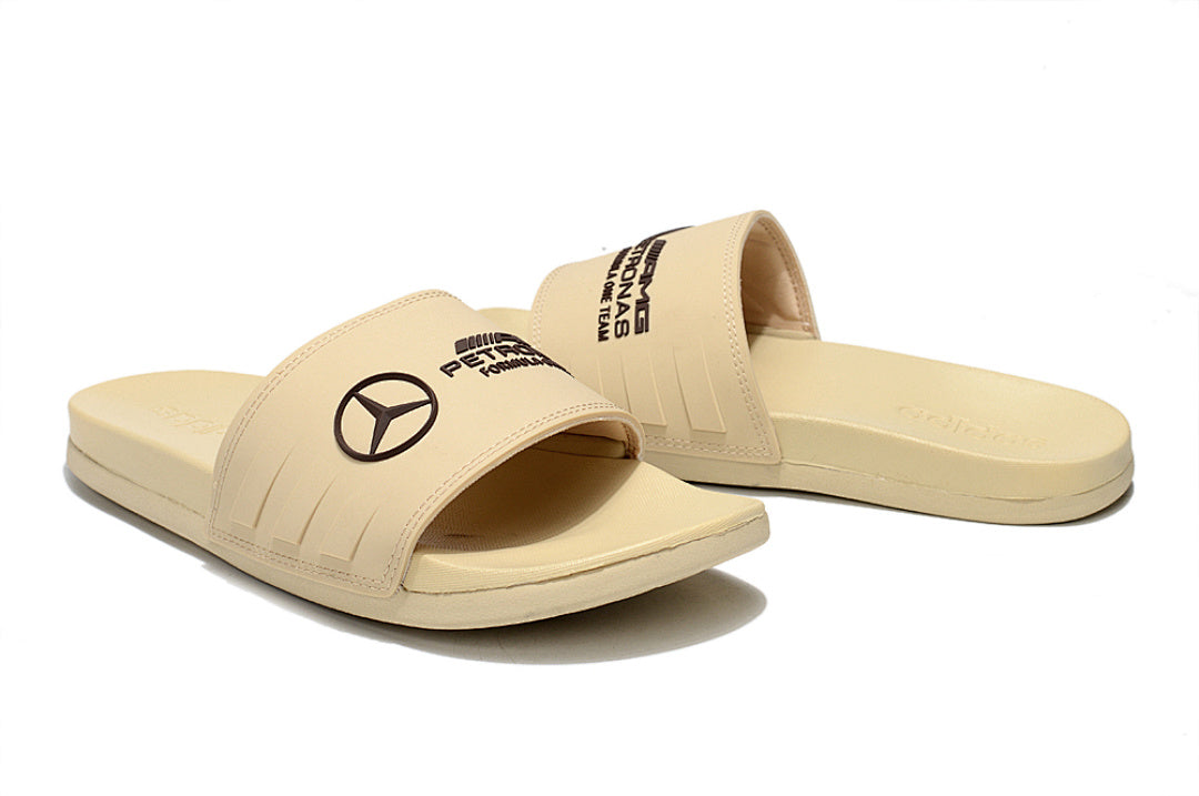 Adidas x Mercedes-Benz Adilette Slides Beige Custom-Edition
