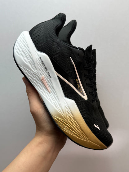 Brooks Men's Hyperion Max Neutral Road Running Shoes (Black/Gold/White)