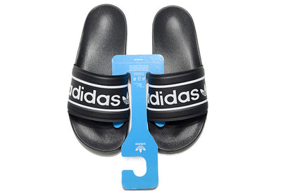 Adidas Originals Adilette Core Black/White Logo Slide Sandals GX6968