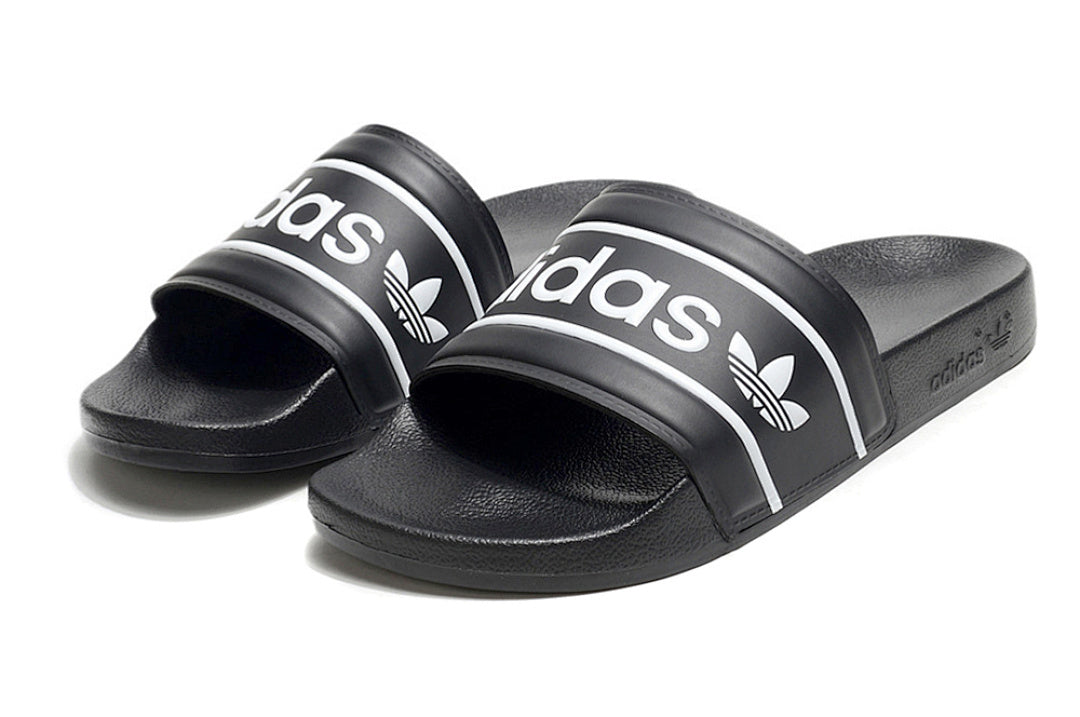 Adidas Originals Adilette Core Black/White Logo Slide Sandals GX6968