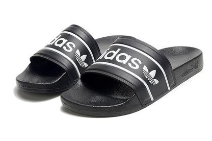 Adidas Originals Adilette Core Black/White Logo Slide Sandals GX6968