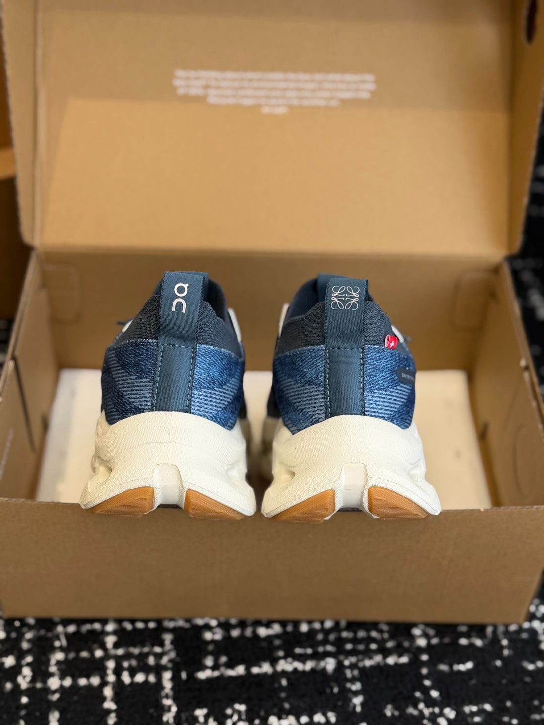 LOEWE x On Cloudtilt Denim Print Knit Jogging Casual Sneakers