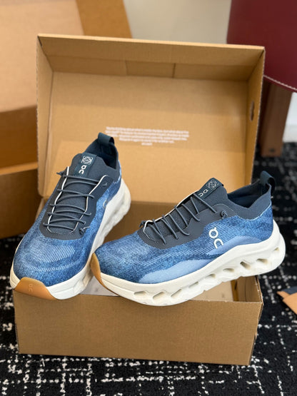 LOEWE x On Cloudtilt Denim Print Knit Jogging Casual Sneakers