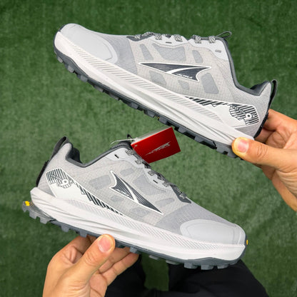 Altra Lone Peak 7 Light Grey White Zero Drop Breathable Trail Running Sneakers