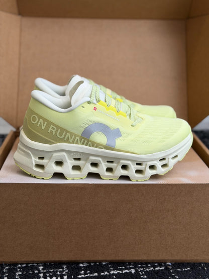 On Cloudmonster 3 Lime Yellow Cushioned Road Running Sneakers