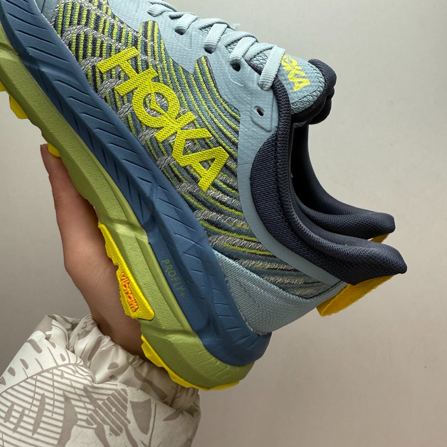 HOKA Mafate Speed 4 Stone Blue/Dark Citron Sneakers