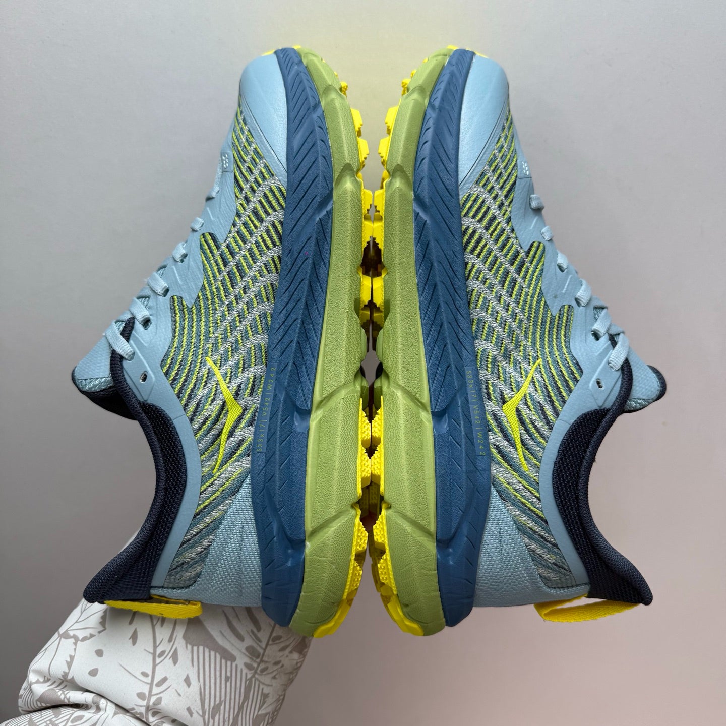 HOKA Mafate Speed 4 Stone Blue/Dark Citron Sneakers