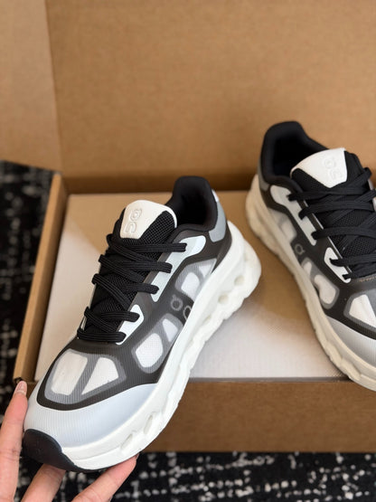 Cloudtilt Remix Black White Cloud Cushion Running Sneakers Contrast Color Commuter Shoes