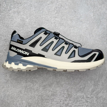 Salomon XA Pro 3D V9 GTX Grey Blue Men Women Waterproof Trail Shoes