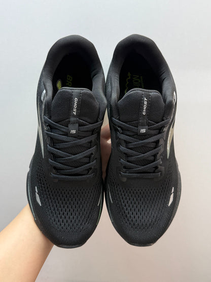 Brooks Men's Ghost 15 Neutral Road Running Shoes (Black/Pearl/Nightlife)