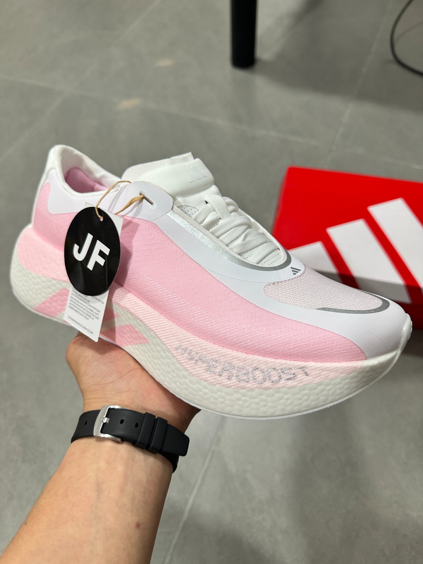 Adidas HYPERBOOST EDGE Running Shoes Pink | White