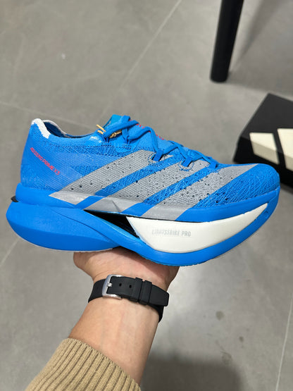 Adidas ADIZERO ADIOS PRO 4 (Blue / Silver colorway)
