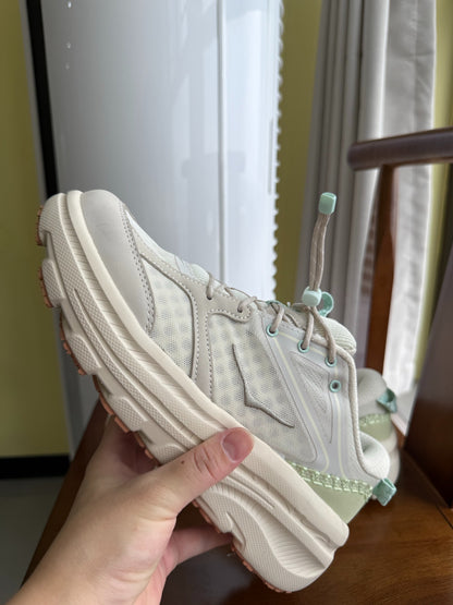 Hoka U Bondi B3LS Oat Milk White Pink Peach Blue Shoes 1155351