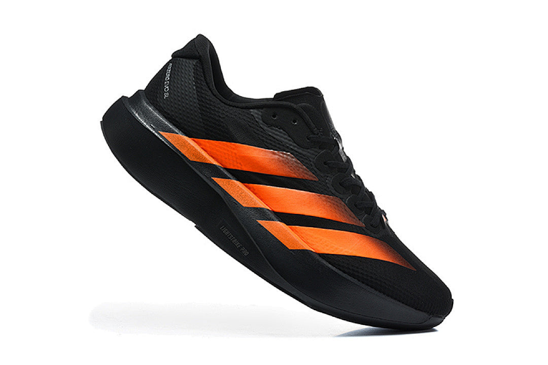 Adidas Adizero Evo SL Running Shoes in Core Black / Impact Orange