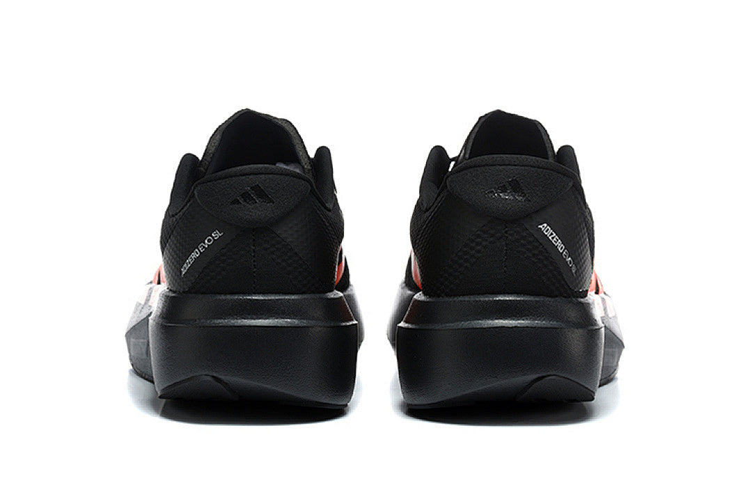 Adidas Adizero Evo SL Running Shoes in Core Black / Impact Orange