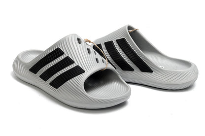 Adidas Purechill Grey Black Open-Toe Recovery Slides IF6766