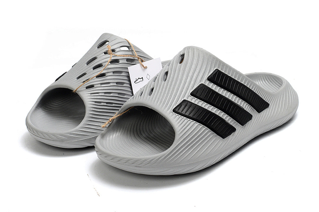 Adidas Purechill Grey Black Open-Toe Recovery Slides IF6766
