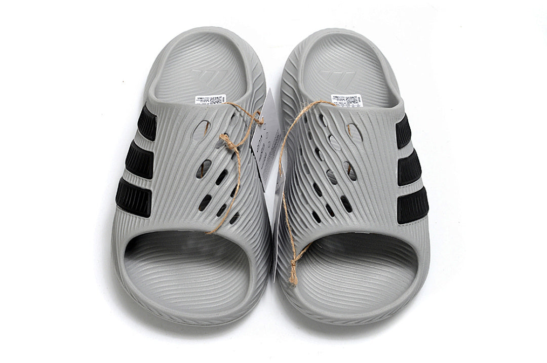 Adidas Purechill Grey Black Open-Toe Recovery Slides IF6766