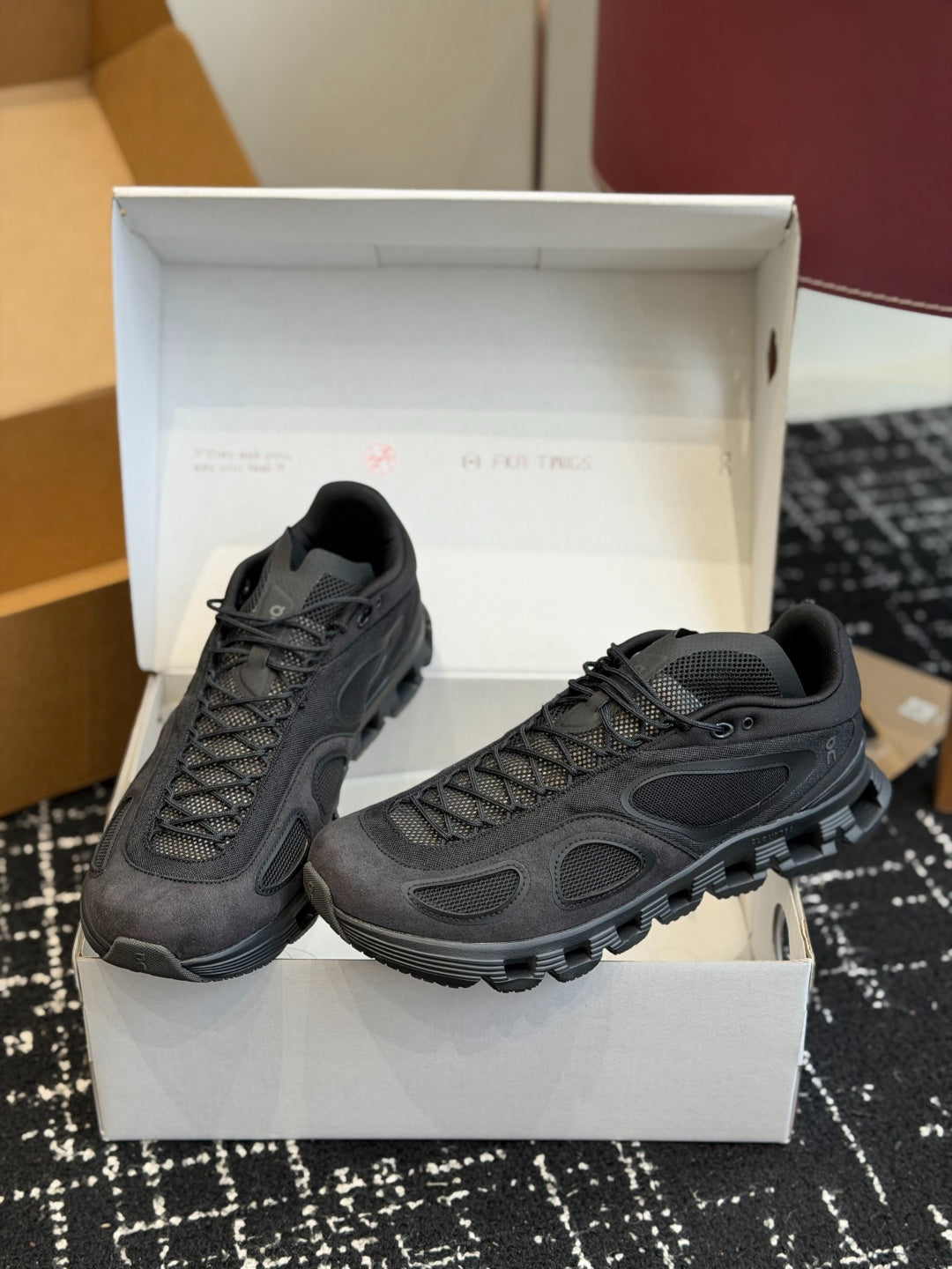 On Cloudnova All Black Full Dark Minimalist All-Day Comfort Cloud Foam Walking Sneakers