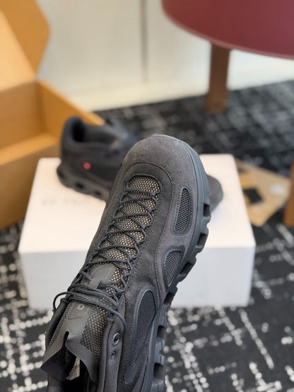 On Cloudnova All Black Full Dark Minimalist All-Day Comfort Cloud Foam Walking Sneakers