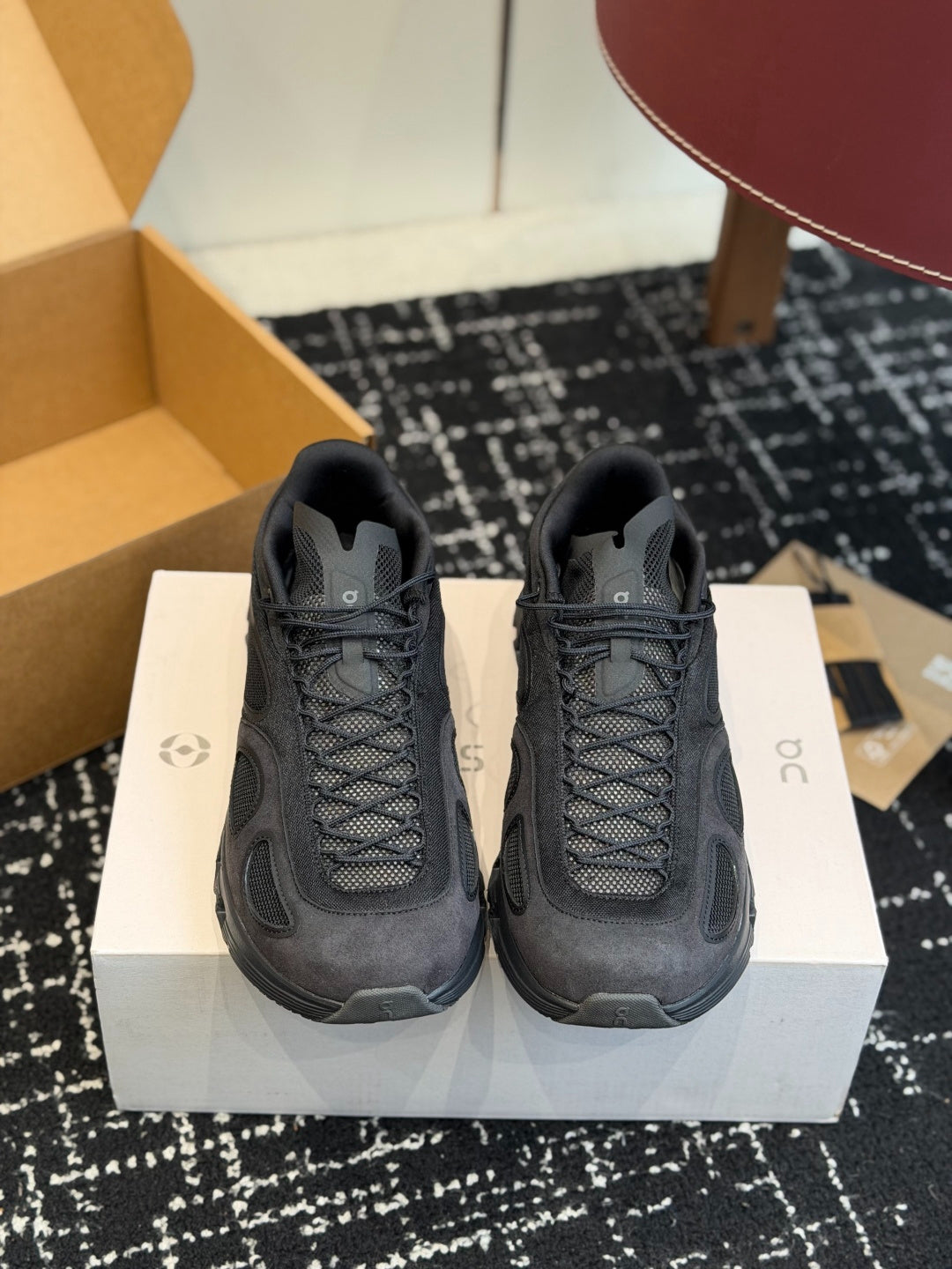 On Cloudnova All Black Full Dark Minimalist All-Day Comfort Cloud Foam Walking Sneakers