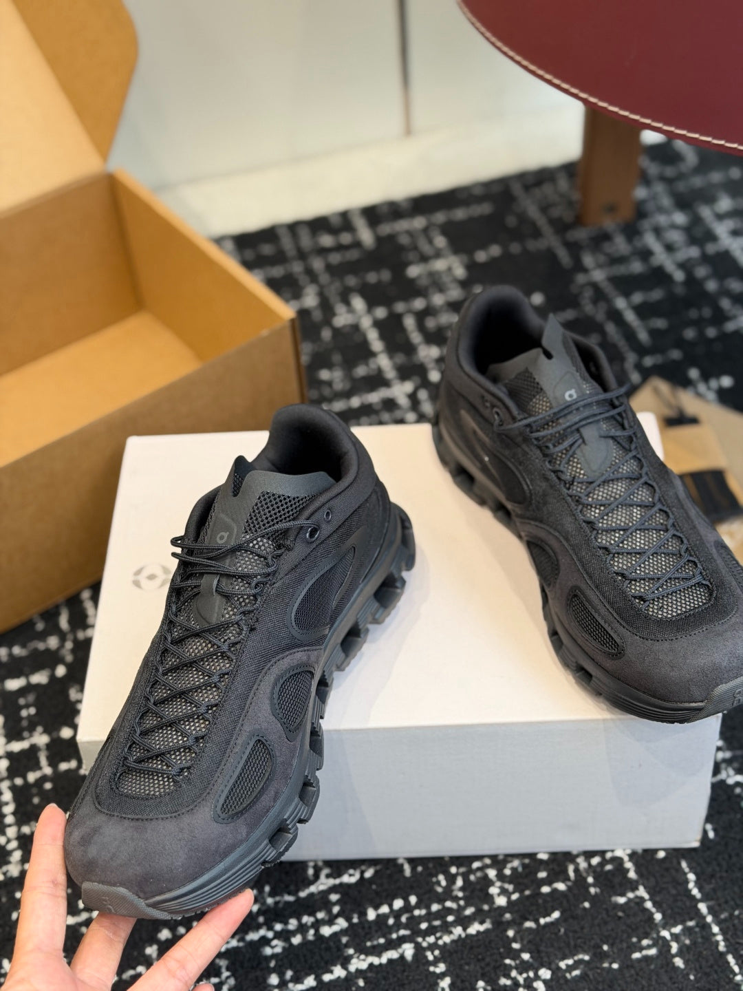 On Cloudnova All Black Full Dark Minimalist All-Day Comfort Cloud Foam Walking Sneakers