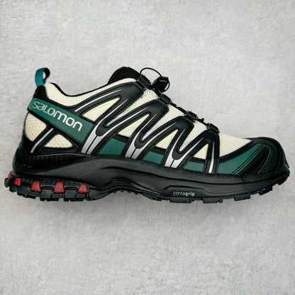 Salomon XA Pro 3D Black Green Cream Red Unisex Trail Running Sneakers