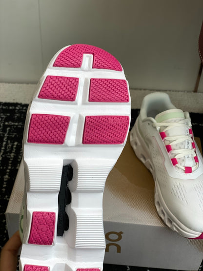 Cloudmonster White Mint Pink Cushioned Running Shoes Unisex Monster Chunky Sole Athletic Trainers