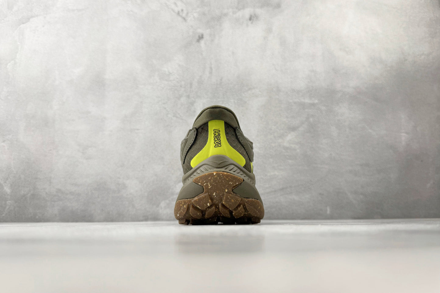 HOKA ONE ONE Project Transport "Olive / Citron" Slip-On Trail Sneakers （Style Code: 1162850-OLC）