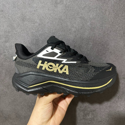 HOKA Challenger 8 All-Terrain Sneakers - Black/Gold