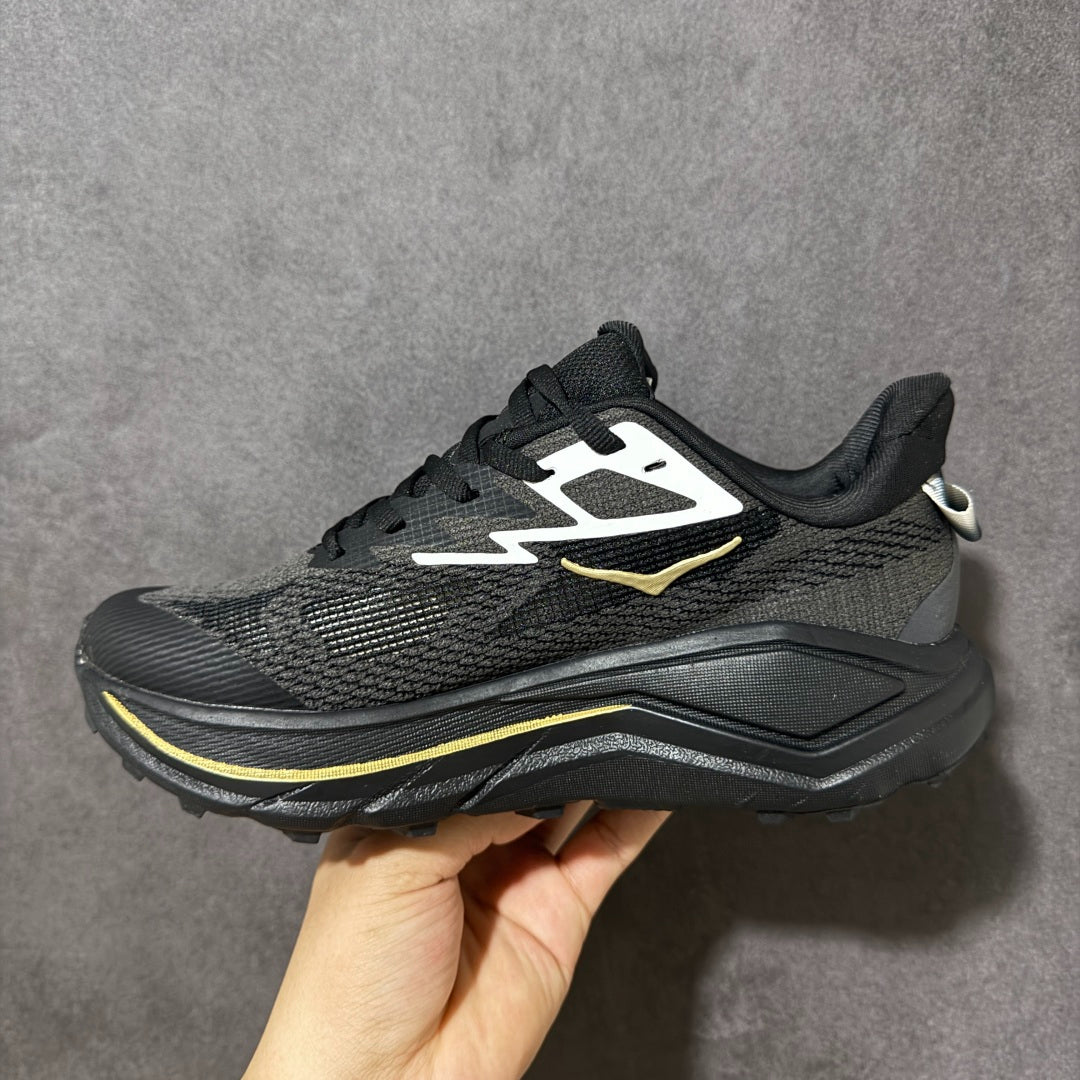 HOKA Challenger 8 All-Terrain Sneakers - Black/Gold