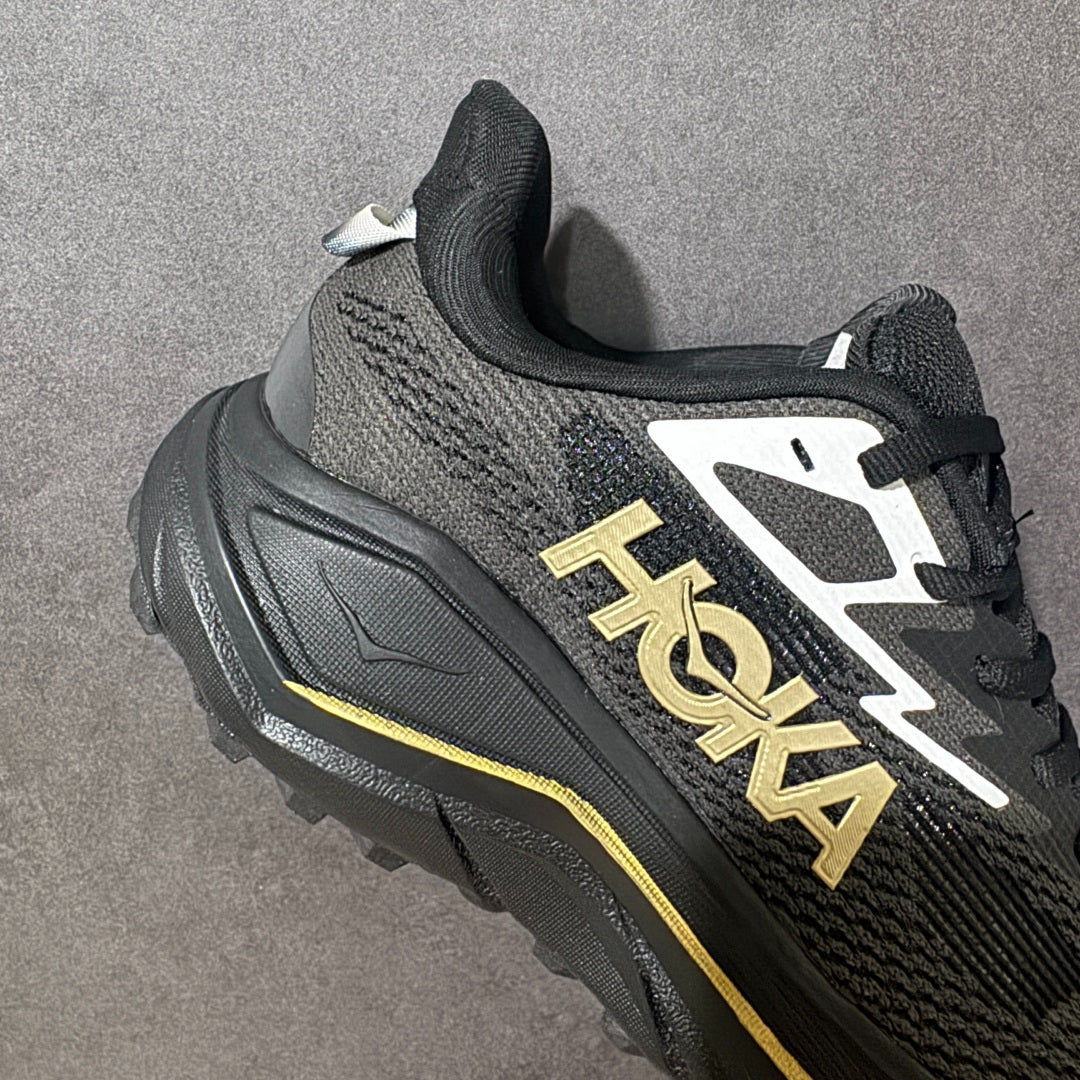 HOKA Challenger 8 All-Terrain Sneakers - Black/Gold