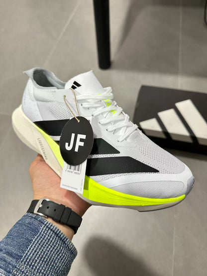 Adidas Duramo Speed (Cloud White / Core Black / Lucid Lemon colorway)