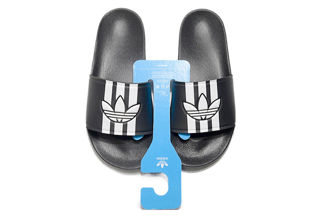 Adidas Originals Adilette Core Black/White Trefoil Slide Sandals GX6972