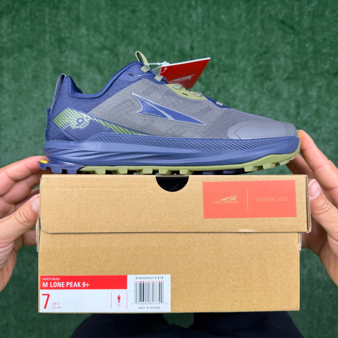 Altra Lone Peak 7 Grey Blue Green Zero Drop Breathable Trail Running Sneakers