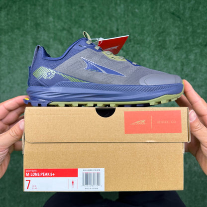 Altra Lone Peak 7 Grey Blue Green Zero Drop Breathable Trail Running Sneakers