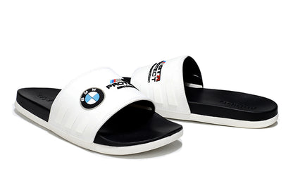 Adidas x BMW M GT3 Adilette Slides White Black Custom-Edition