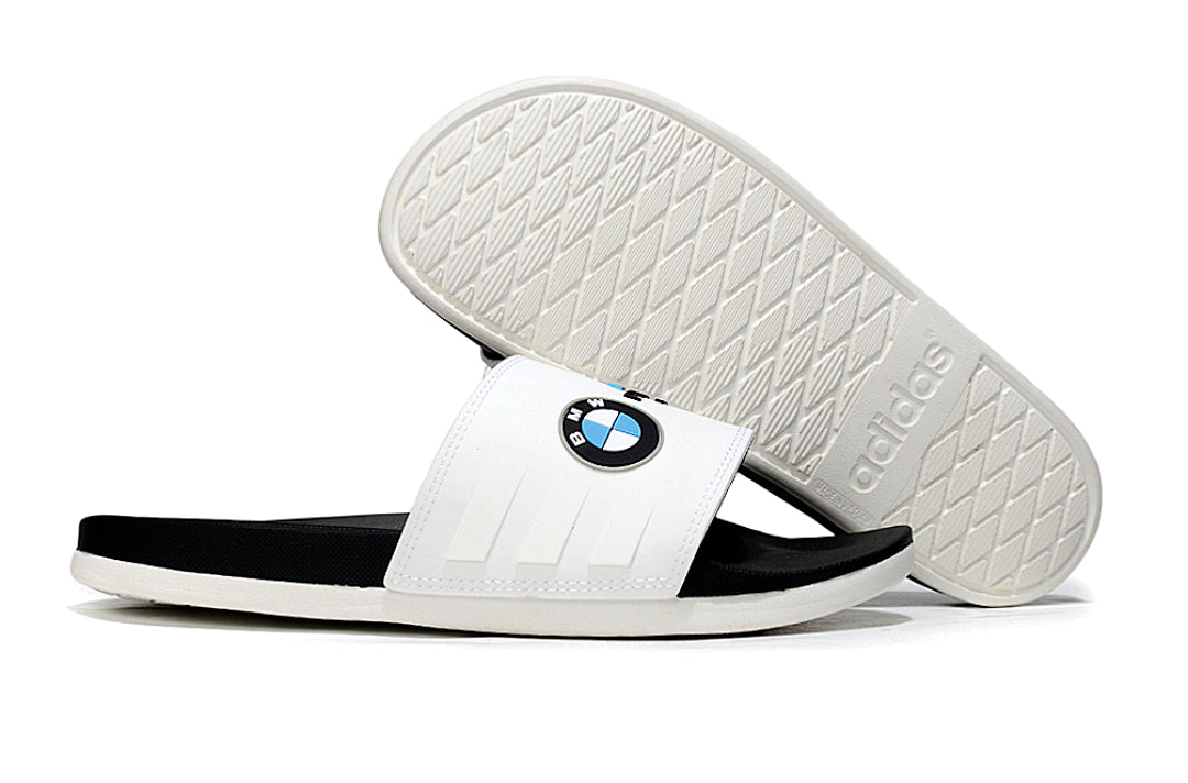 Adidas x BMW M GT3 Adilette Slides White Black Custom-Edition