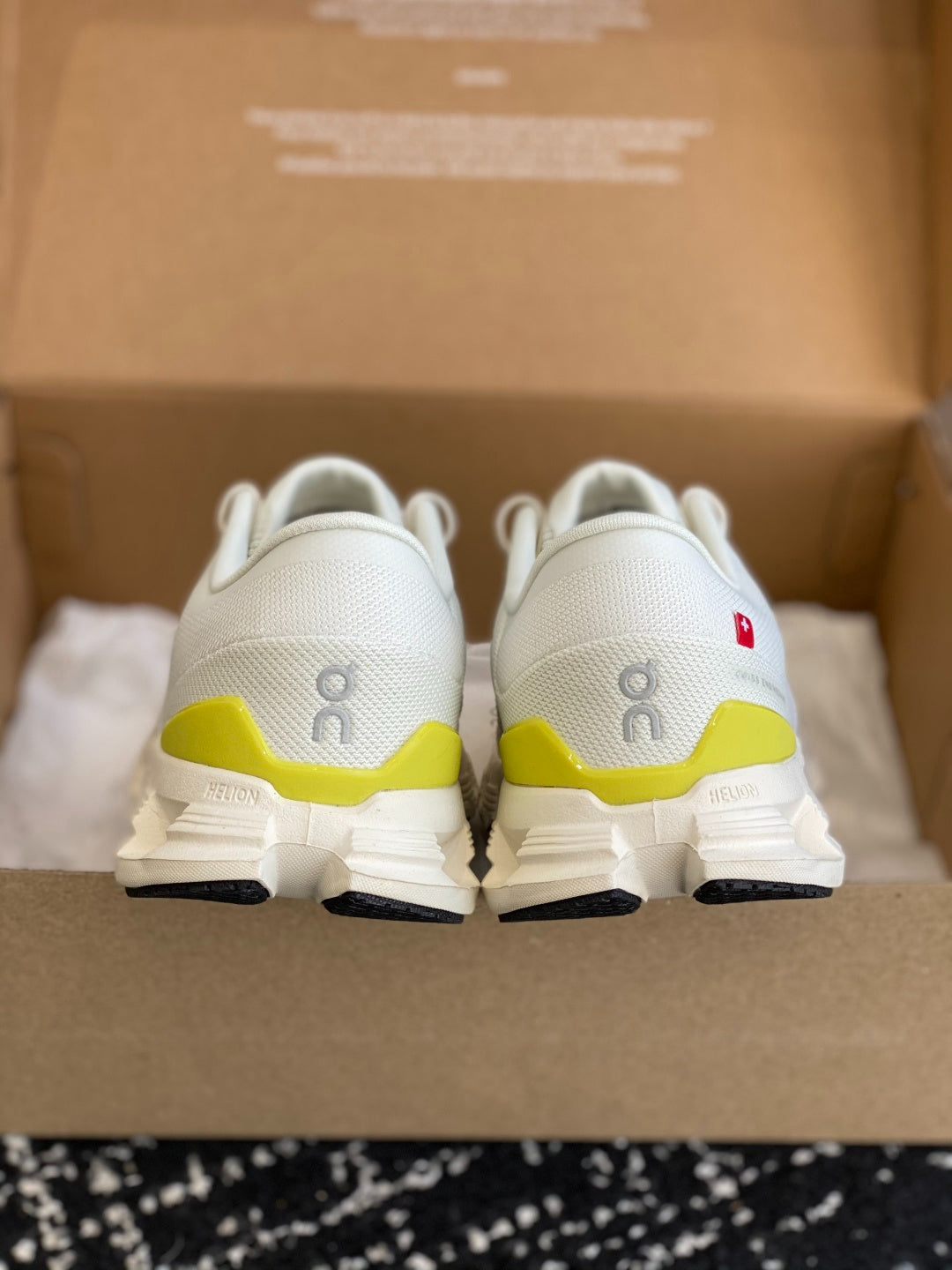 On Cloud X White Lemon Yellow Mesh Cross Training Jogging Sneakers