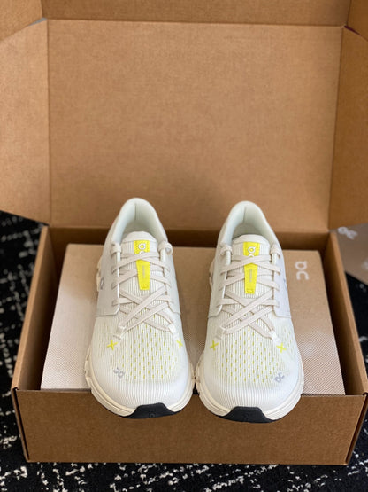 On Cloud X White Lemon Yellow Mesh Cross Training Jogging Sneakers