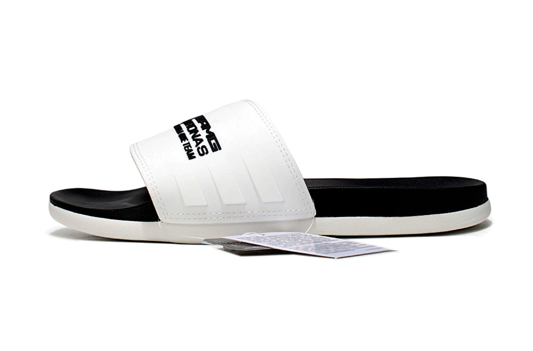Adidas x Mercedes-Benz Adilette Slides White Black Custom-Edition